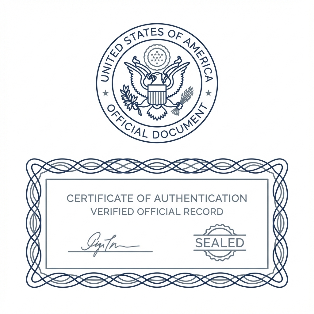 Official Apostille Document Illustration